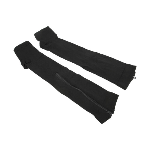 (Black S/M) Calze Compressione Nylon Cerniera Nere S/M 1