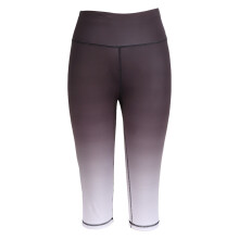 (S) Frauen Yoga-Hose Hohe Taille Gradient Schwarz Pohebend