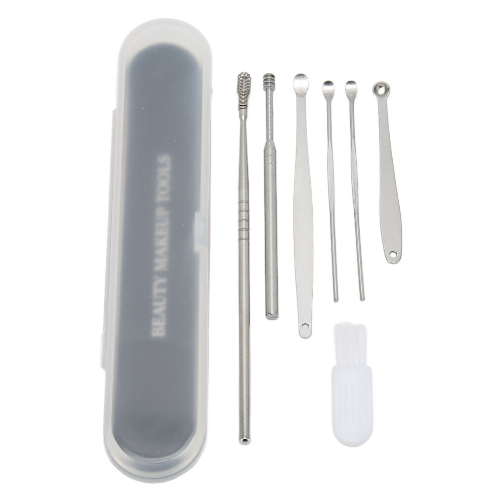 7Pcs Spring Earwax Cleaner Set Stainless Steel Ear Pick 461605122977
