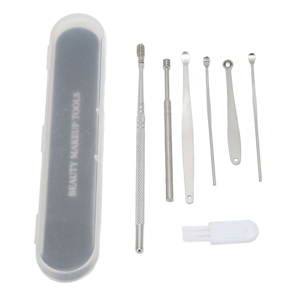 7pcs Stainless Steel Ear Cleaner Set Spiral Earpick