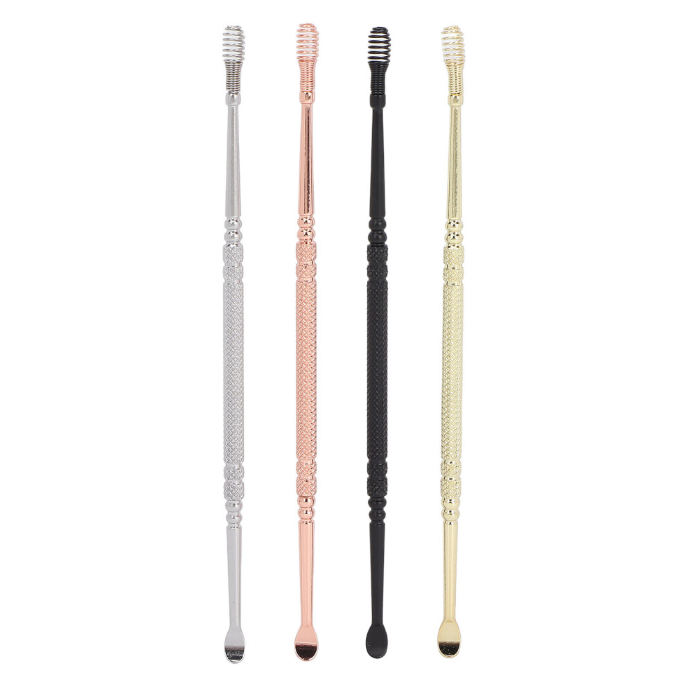 4 Colors Stainless Steel Double Head Ear Spoon 360 Earwax Remover