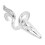 (Silver Tail Finger) Fingerringe mit Strass-Abdeckung Silber 2