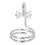 (White Gold) Modischer Fingernagelring, verzinkt, Kupfer 1