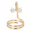 (Gold) Electroplated Copper Manicure Ring Nail Art Gold 1