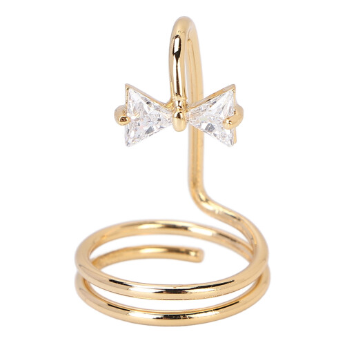 (Gold) Electroplated Copper Manicure Ring Nail Art Gold