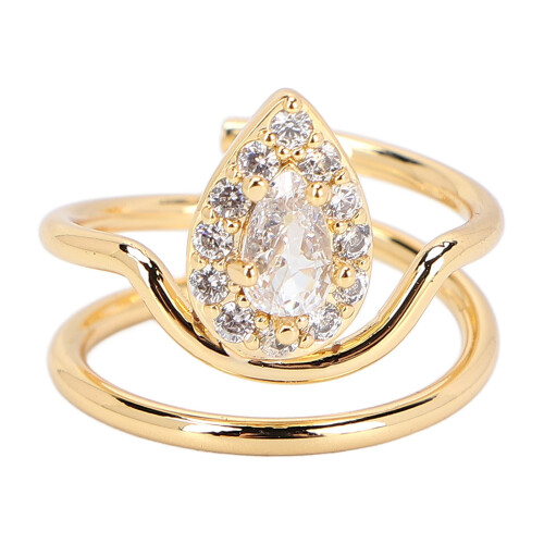 (3054 Gold) Strassnagelring Gold Damen