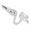 (Silver Tail Finger) Fingerringe mit Strass-Abdeckung Silber 5