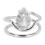 (3054 Platinum) Rhinestone Nail Ring Healthy Safe Platinum 1
