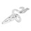 (Silver Tail Finger) Fingerringe mit Strass-Abdeckung Silber 3