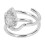 (3054 Platinum) Rhinestone Nail Ring Healthy Safe Platinum 5