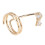 (Gold) Electroplated Copper Manicure Ring Nail Art Gold 4