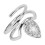 (3054 Platinum) Rhinestone Nail Ring Healthy Safe Platinum 3