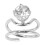 (White Gold) Electroplated Copper Stylish Nail Ring 5