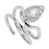 (3054 Platinum) Rhinestone Nail Ring Healthy Safe Platinum 4