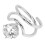 (White Gold) Electroplated Copper Stylish Nail Ring 3