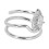 (3054 Platinum) Rhinestone Nail Ring Healthy Safe Platinum 2