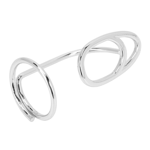 (Silver) Nail Art Rings Finger Cover Silver Gift 2