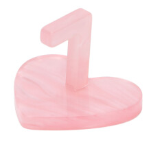 (Heart Shape) Rundes Nagel-Display mit rosa Herz