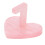 (Heart Shape) Rundes Nagel-Display mit rosa Herz 1