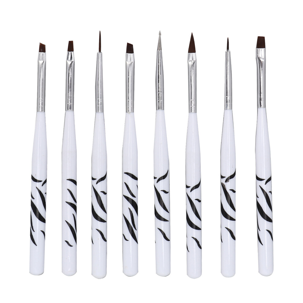 8pcs Professional Nail Art Brush Set for Artist Beginner