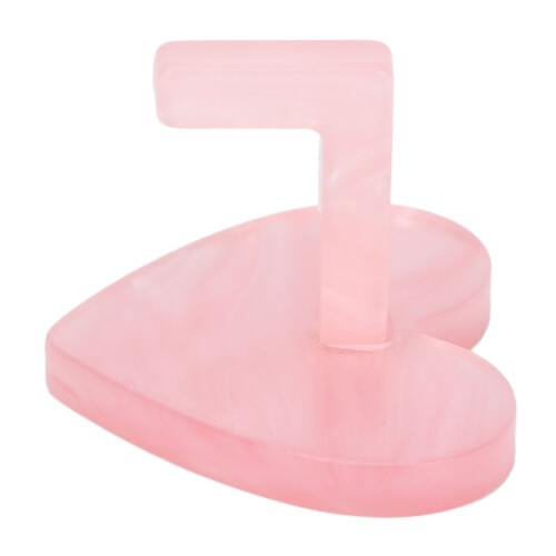 (Heart Shape) Rundes Nagel-Display mit rosa Herz 1