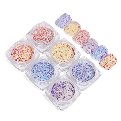 6-delig Winter Wollen Nagels Glitter Set 1