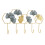 (Mix Colour) Multifunctionele wandhaak goud 1