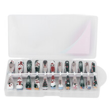 288-teilige Weihnachts-Nagelsets, Ballerina, Oval, DIY