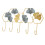 (Mix Colour) Multifunctionele wandhaak goud 4