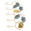 (Mix Colour) Multifunctionele wandhaak goud 5