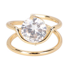 (Gold) Electroplated Copper Nail Ring Stylish Nail Art Gold