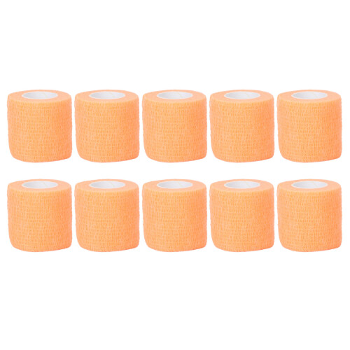 (Orange) 10 Pz Benda Elastica Autoadesiva Antiscivolo Amortizzata Rosa