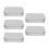 5pcs Metal Rectangular Empty Box Pins Jewelry Storage Silver 4