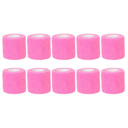 (Pink) 10 Pz Benda Elastica Autoadesiva Antiscivolo Amortizzata Rosa