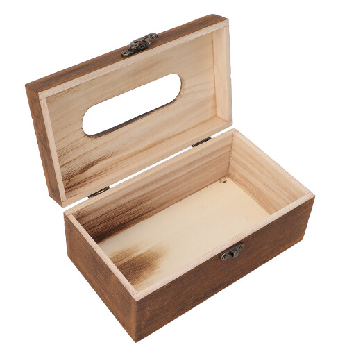Vintage Holz Taschentuchbox Dekorative Serviettenbox 2