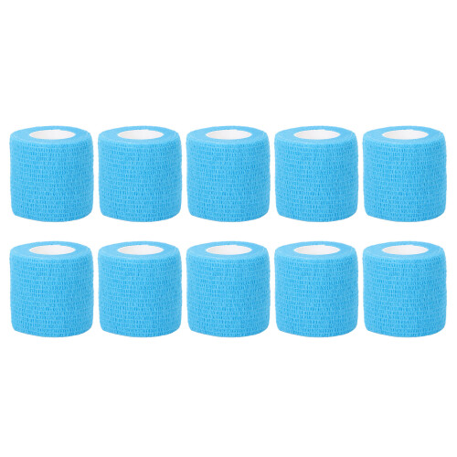 (Sky Blue) 10Pcs Self Adhesive Elastic Bandage Multifunctional Sky Blue