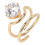 (Gold) Electroplated Copper Stylish Nail Ring 4