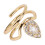 (3054 Gold) Strassnagelring Gold Damen 3