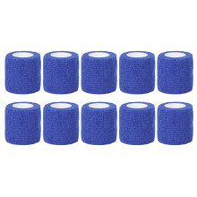 (Dark Blue) 10Pcs Self Adhesive Elastic Bandage Multifunctional Sky Blue
