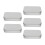 5pcs Metal Rectangular Empty Box Pins Jewelry Storage Silver 5