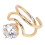 (Gold) Electroplated Copper Stylish Nail Ring 3