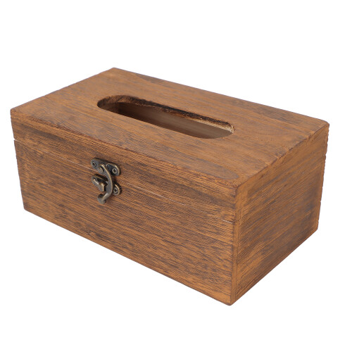Vintage Holz Taschentuchbox Dekorative Serviettenbox 1
