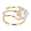 (Gold) Electroplated Copper Stylish Nail Ring 2