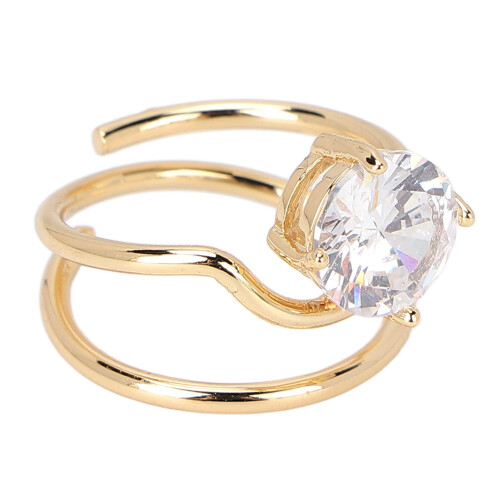 (Gold) Electroplated Copper Stylish Nail Ring 1