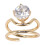 (Gold) Electroplated Copper Stylish Nail Ring 5
