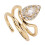 (3054 Gold) Strassnagelring Gold Damen 4