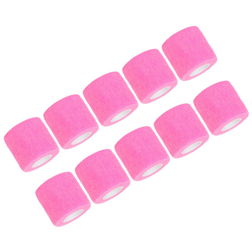 (Pink) 10 Pz Benda Elastica Autoadesiva Antiscivolo Amortizzata Rosa 2