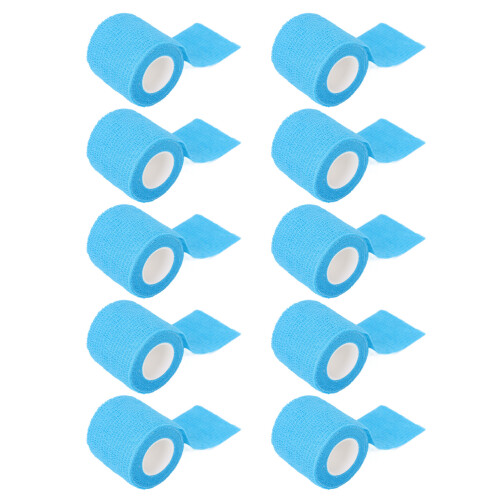 (Sky Blue) 10Pcs Self Adhesive Elastic Bandage Multifunctional Sky Blue 2