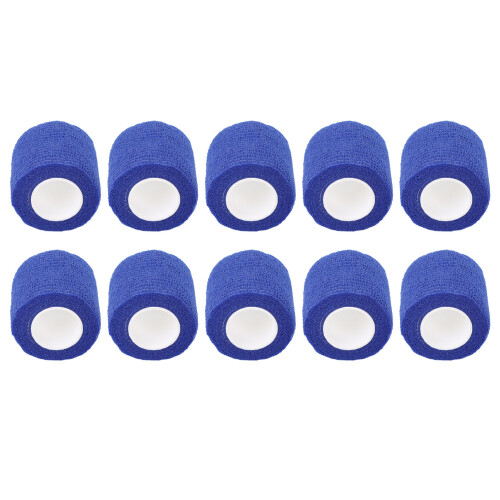 (Dark Blue) 10Pcs Self Adhesive Elastic Bandage Multifunctional Sky Blue 2