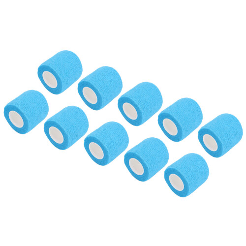 (Sky Blue) 10Pcs Self Adhesive Elastic Bandage Multifunctional Sky Blue 1